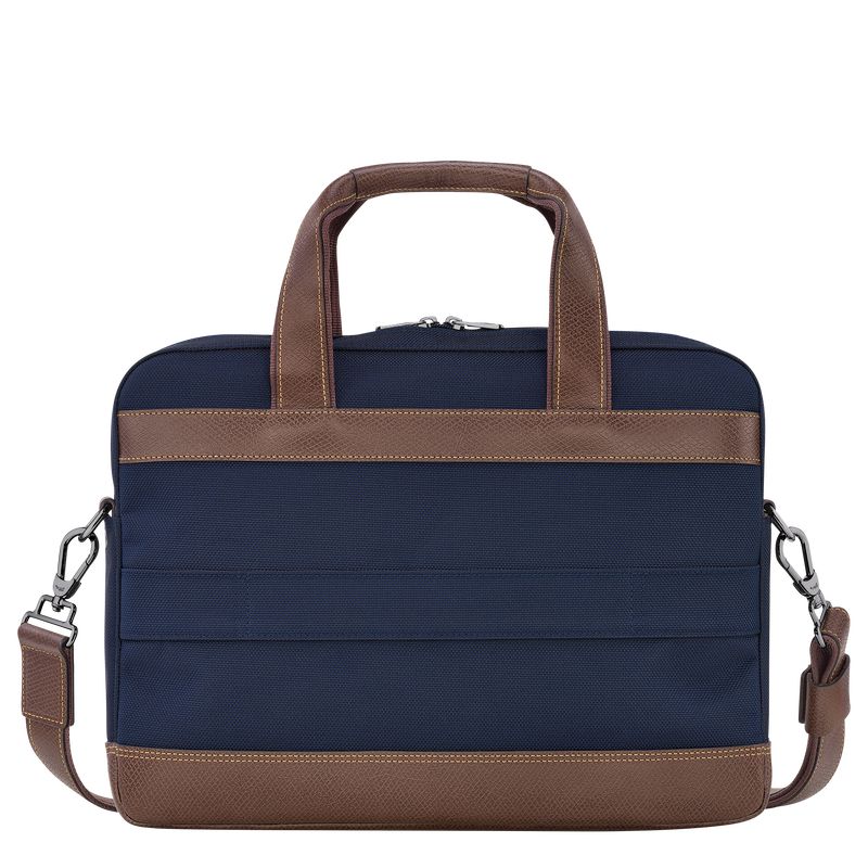 Maletín long champ Boxford S Recycled canvas Hombre Azules | COXY8768