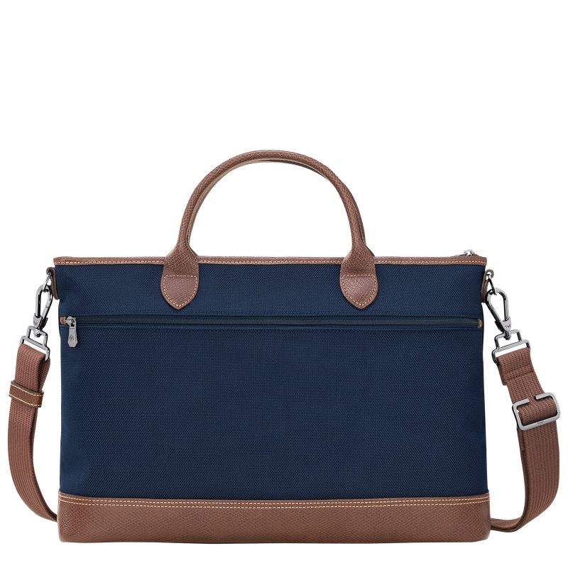 Maletín long champ Boxford S Recycled canvas Hombre Azules | COKO8771