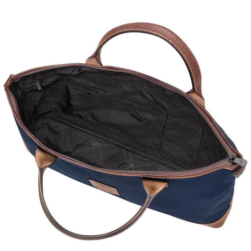 Maletín long champ Boxford S Recycled canvas Hombre Azules | COKO8771