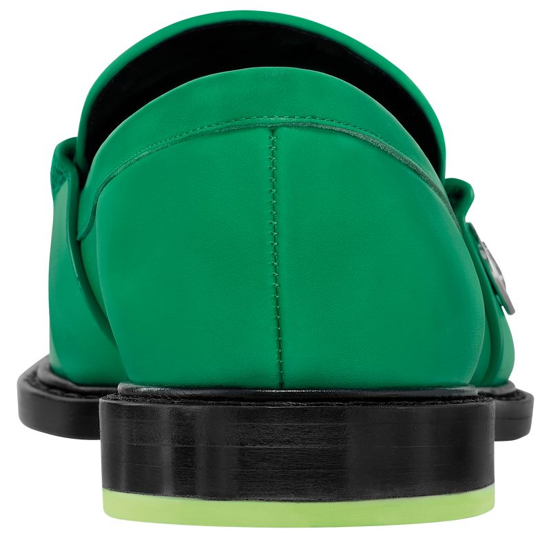 Mocasines long champ Leather Mujer Verde | COWN8735