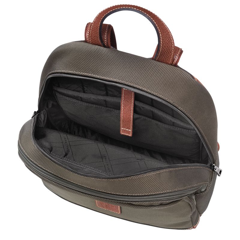 Mochilas long champ Boxford Recycled canvas Hombre Marrones | COSG8852