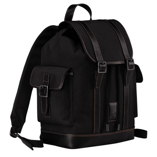 Mochilas long champ Boxford Recycled canvas Hombre Negras | COKO8858