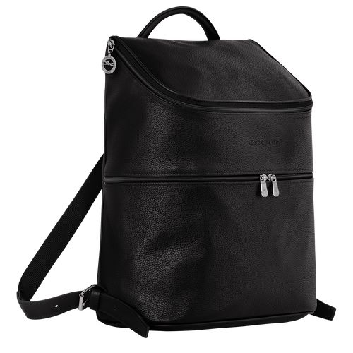 Mochilas long champ Le FoulonnÉ Leather Hombre Negras | COFD8854