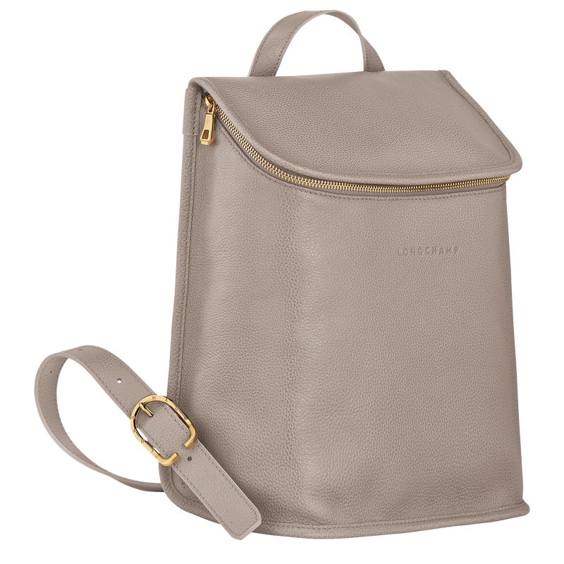 Mochilas long champ Le FoulonnÉ Leather Mujer Turtledove | CORV7648