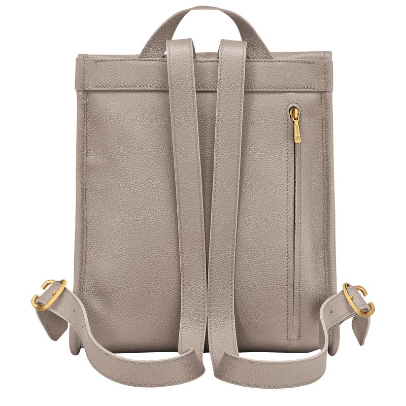 Mochilas long champ Le FoulonnÉ Leather Mujer Turtledove | CORV7648