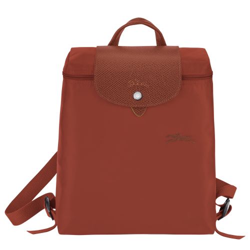 Mochilas long champ Le Pliage Green M Recycled canvas Hombre Chestnut | COVR8863