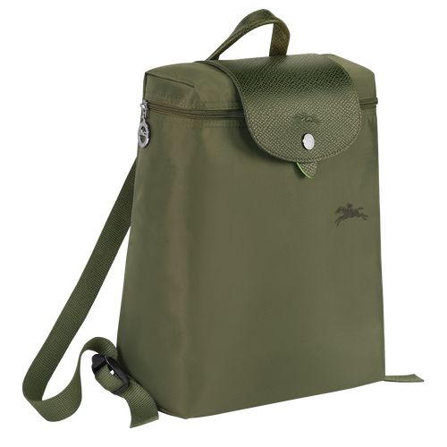 Mochilas long champ Le Pliage Green M Recycled canvas Mujer Forest | COVR7667