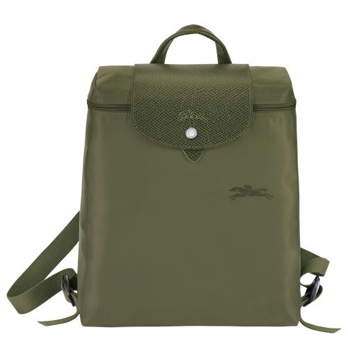 Mochilas long champ Le Pliage Green M Recycled canvas Mujer Forest | COVR7667