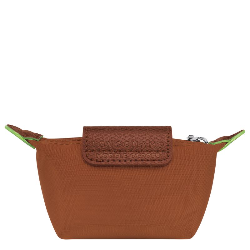 Monederos long champ Le Pliage Green Recycled canvas Mujer Cognac | COGS7867