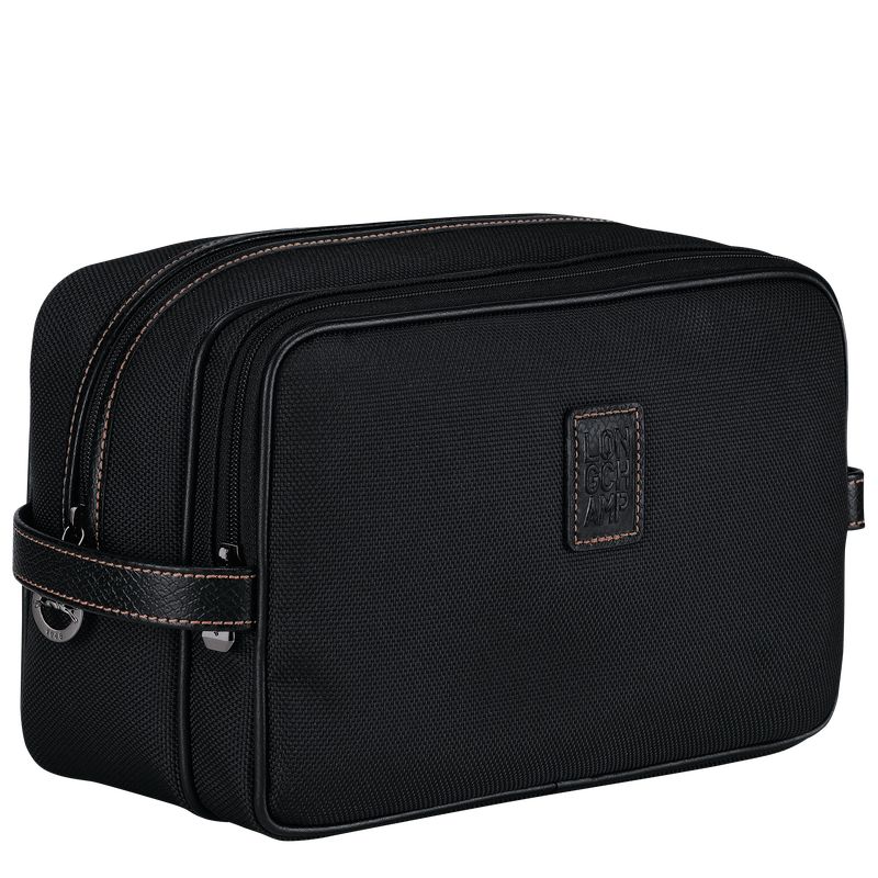 Neceser De Baño long champ Boxford Recycled canvas Hombre Negras | COYX9251