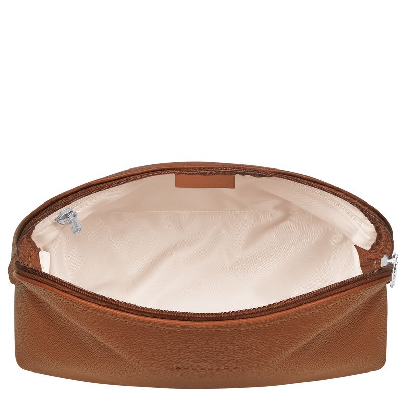 Neceser De Baño long champ Le FoulonnÉ Leather Mujer Caramel | COZU8197