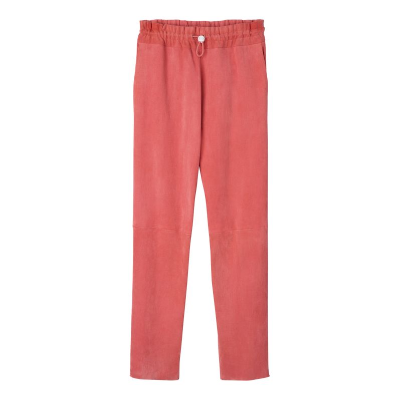 Pantalon long champ Leather straight Leather Mujer Blush | COBE8713