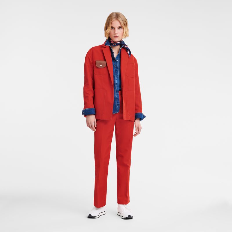 Pantalon long champ Suit Gabardine Mujer Paprika | COVR8707