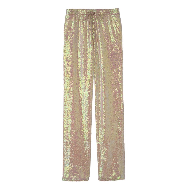 Pantalon long champ Trousers Glitter Mujer Ballerina | COMQ8711