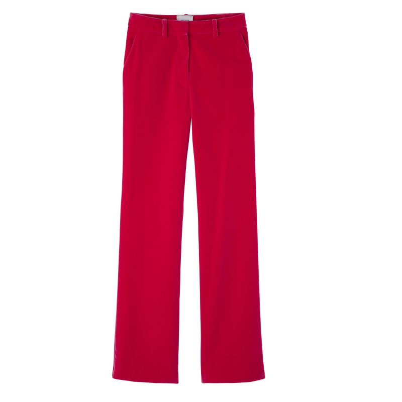 Pantalon long champ Trousers Velvet Mujer Rosas | COVR8714