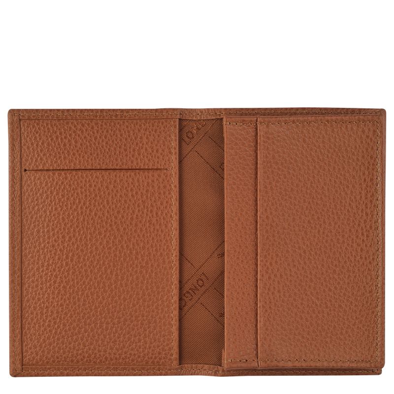 Porta Tarjeta long champ Le FoulonnÉ Leather Hombre Caramel | COPJ9039