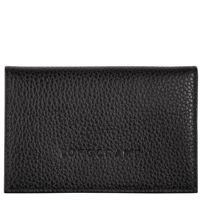 Porta Tarjeta long champ Le FoulonnÉ Leather Hombre Negras | COOK9040