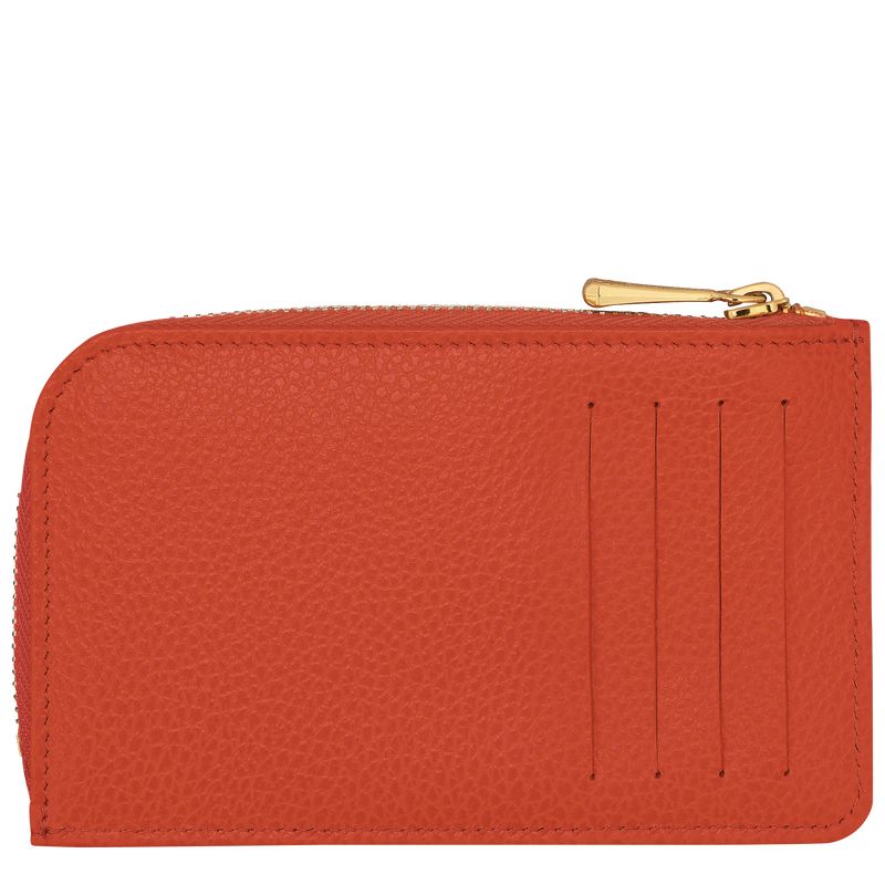 Porta Tarjeta long champ Le FoulonnÉ Leather Hombre Paprika | COYX9043