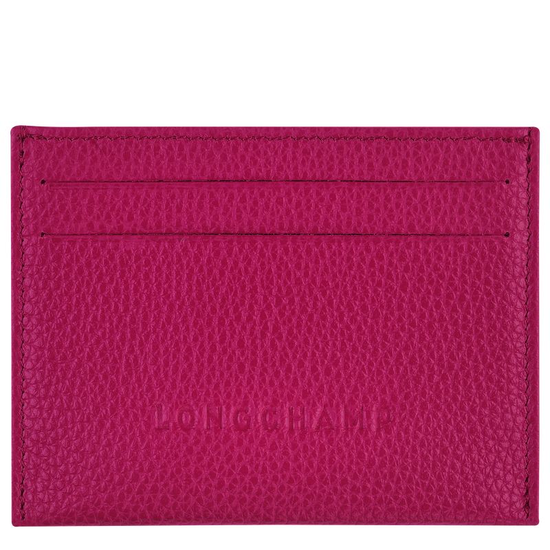 Porta Tarjeta long champ Le FoulonnÉ Leather Hombre Beetroot | COQM9049