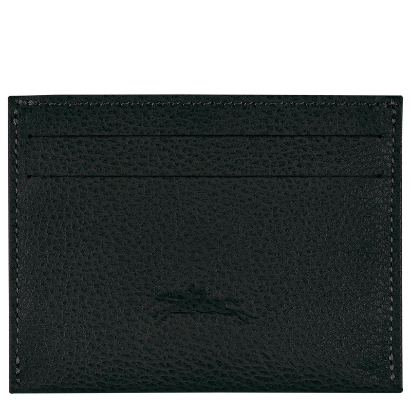 Porta Tarjeta long champ Le FoulonnÉ Leather Hombre Negras | COUZ9055