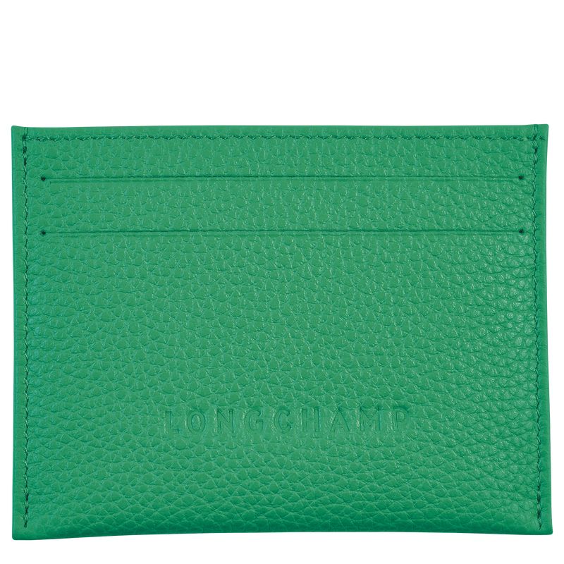 Porta Tarjeta long champ Le FoulonnÉ Leather Mujer Verde | COQM7904