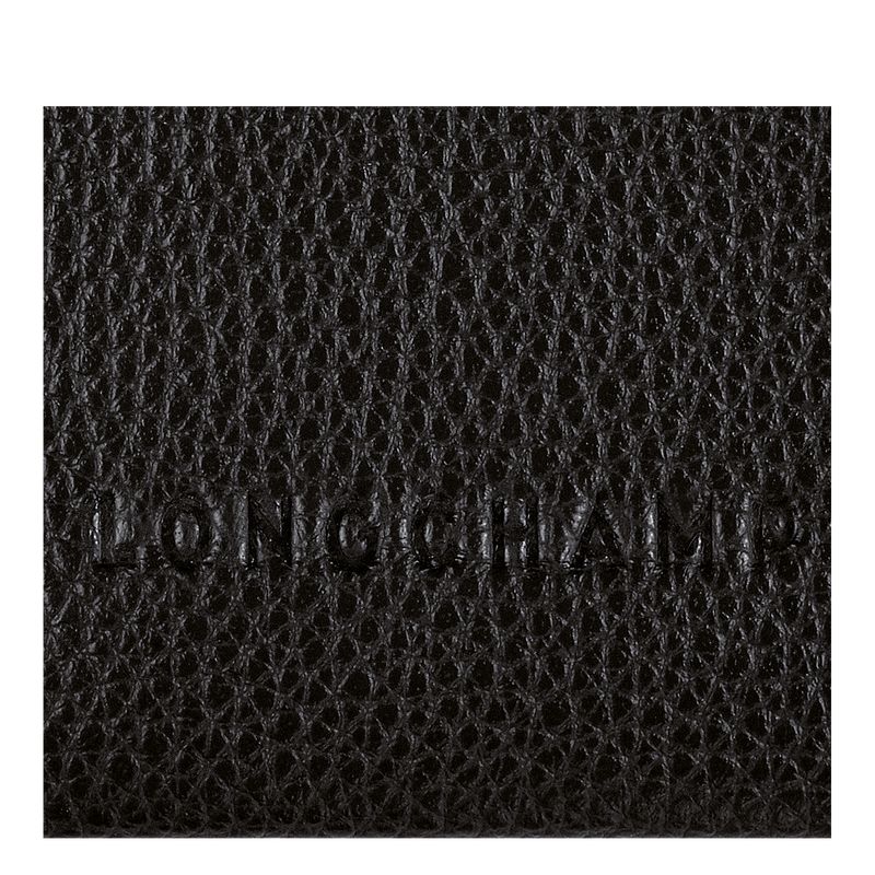 Porta Tarjeta long champ Le FoulonnÉ Leather Mujer Negras | COWN7906