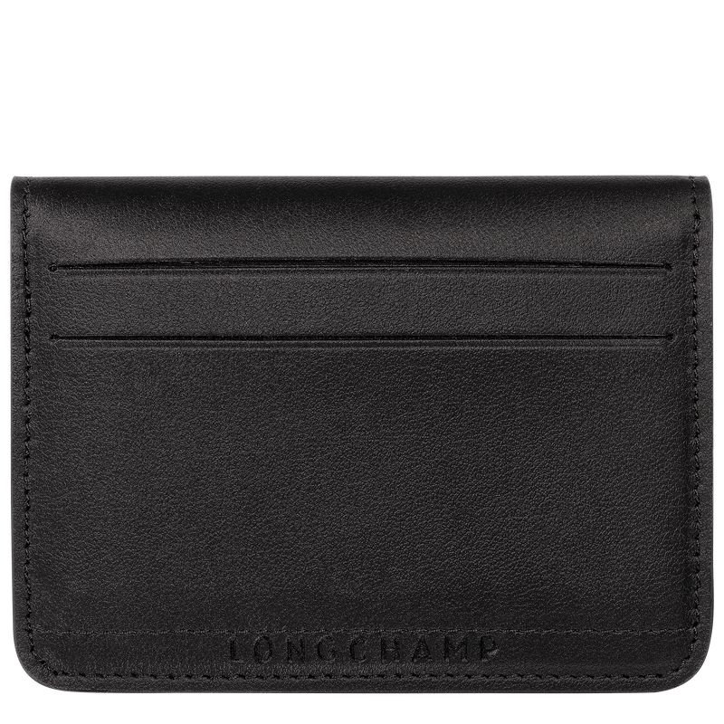 Porta Tarjeta long champ Le Pliage Xtra Leather Hombre Negras | CODF9036