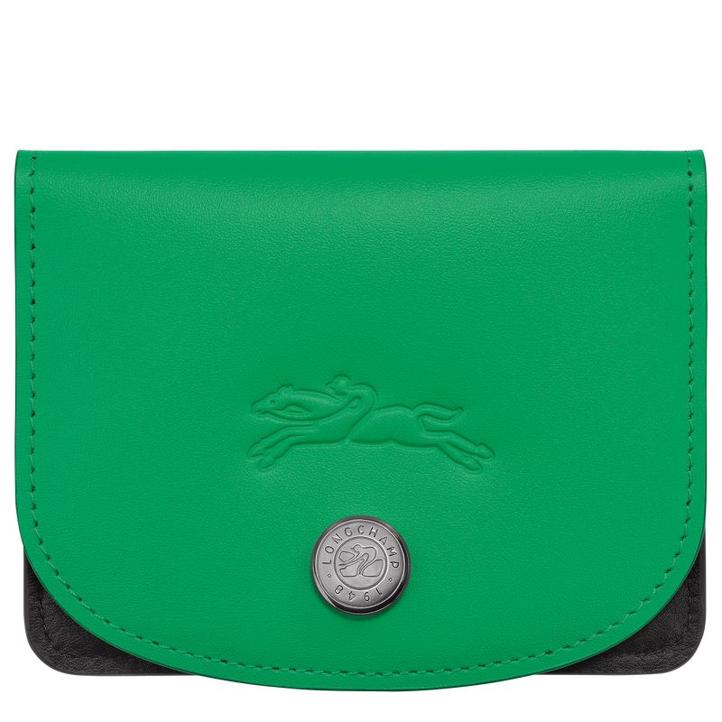 Porta Tarjeta long champ Le Pliage Xtra Leather Mujer Verde | COCT7874