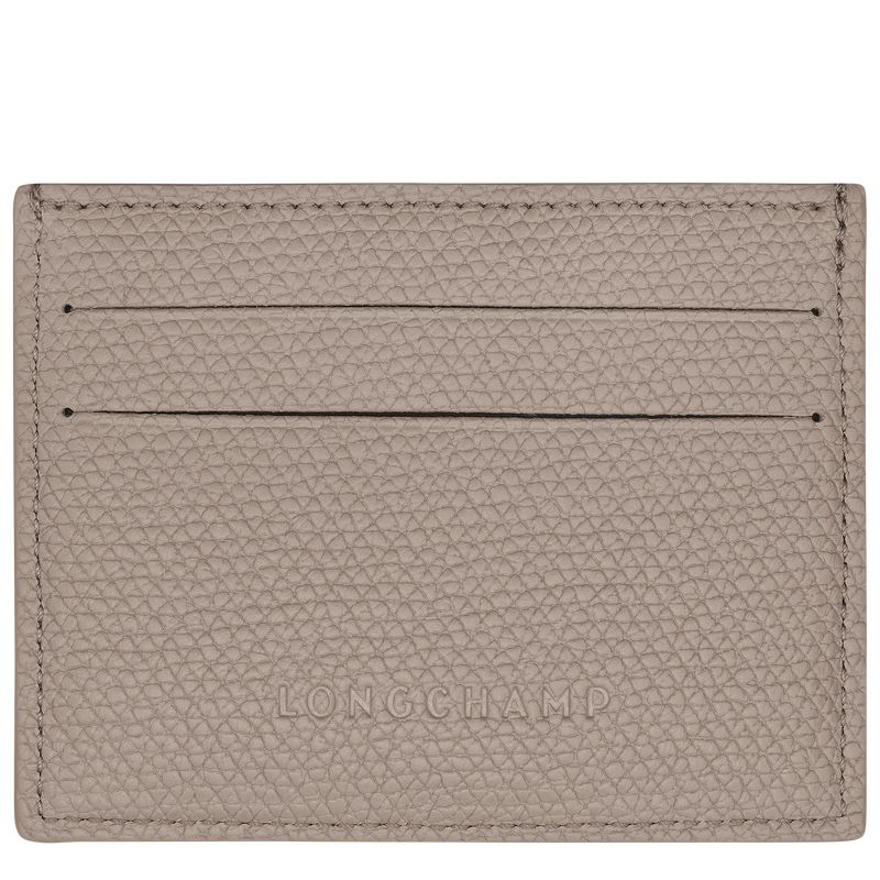 Porta Tarjeta long champ Le Roseau Leather Mujer Clay | CORV7908