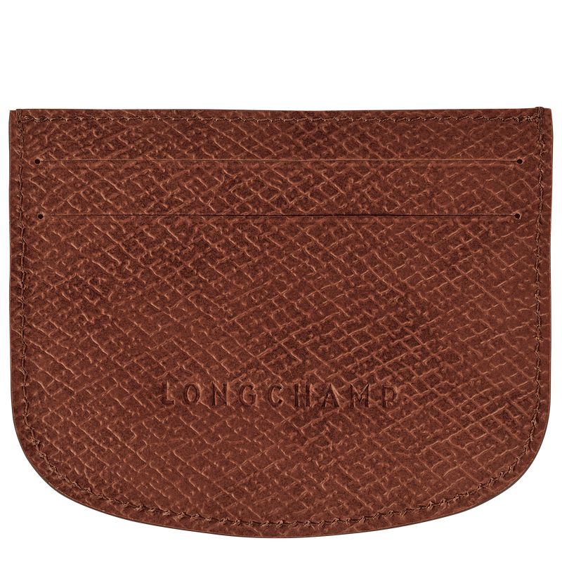 Porta Tarjeta long champ Épure Leather Hombre Marrones | COLI9030