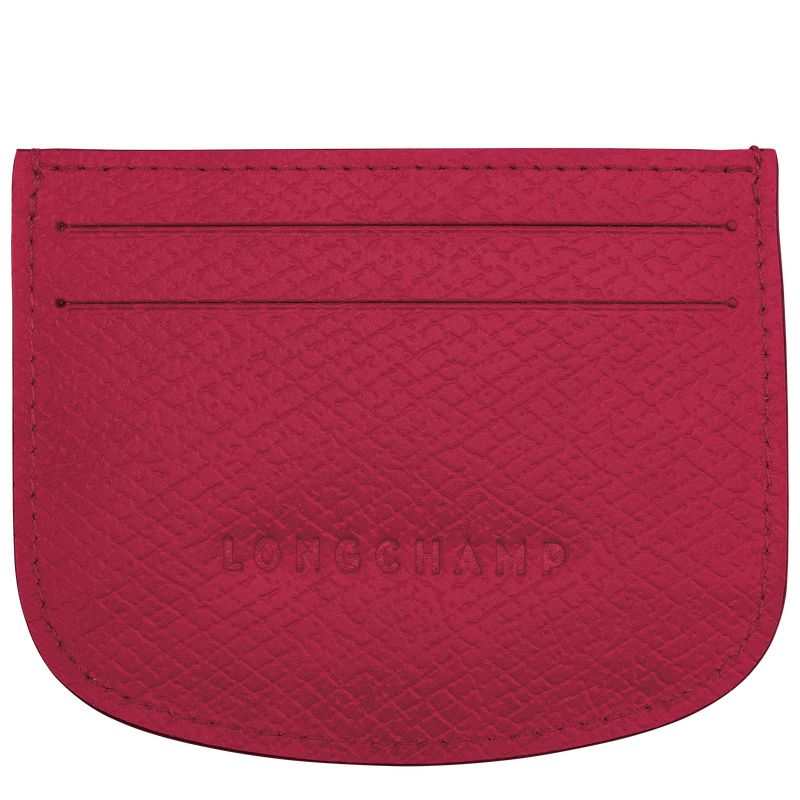 Porta Tarjeta long champ Épure Leather Mujer Magenta | COBE7881