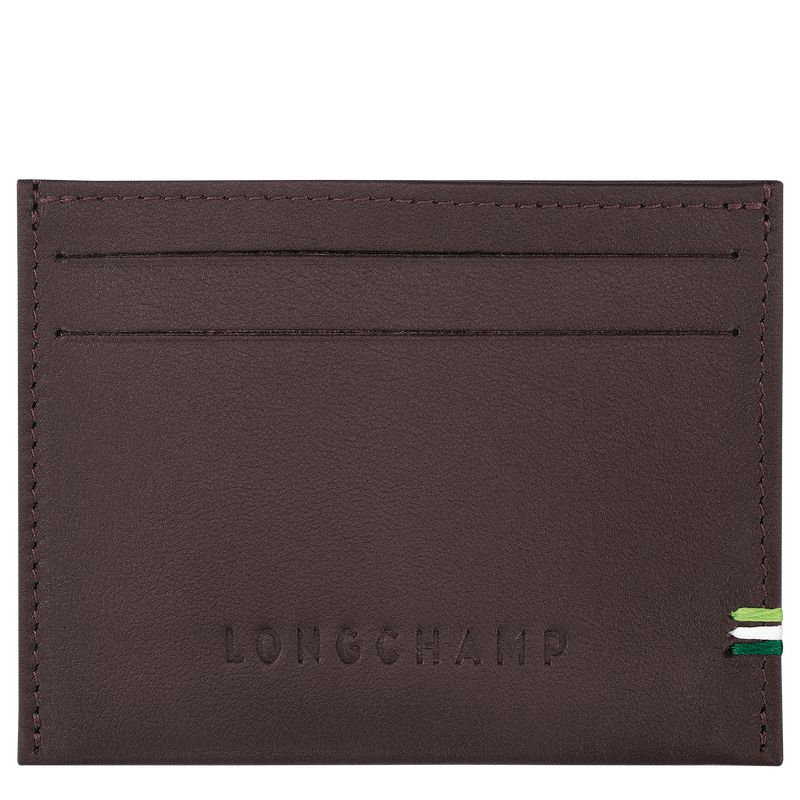 Porta Tarjeta long champ sur Seine Leather Hombre Mocha | COXY9017