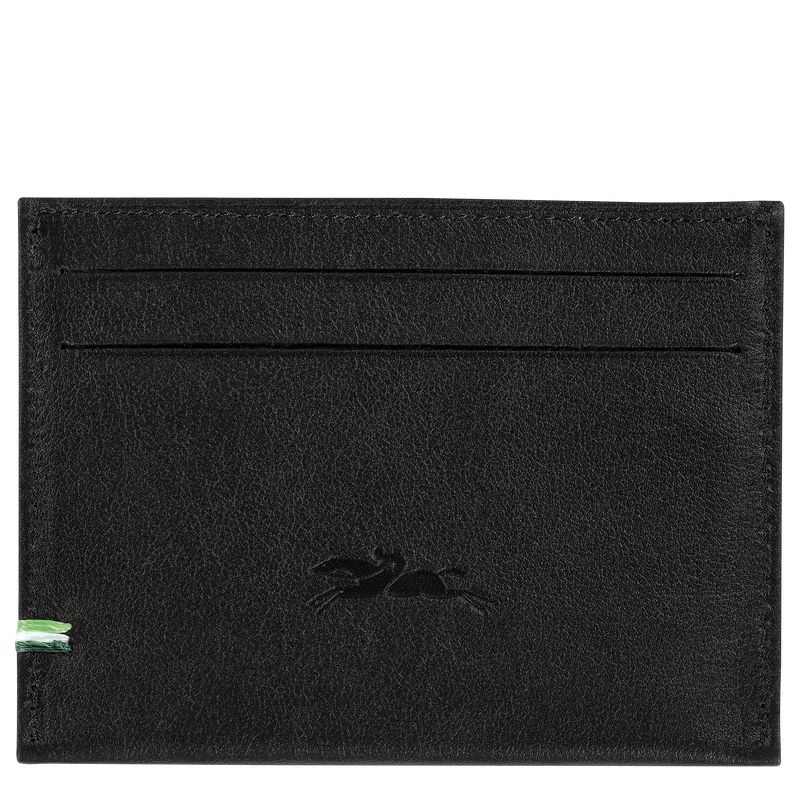 Porta Tarjeta long champ sur Seine Leather Hombre Negras | COCT9018