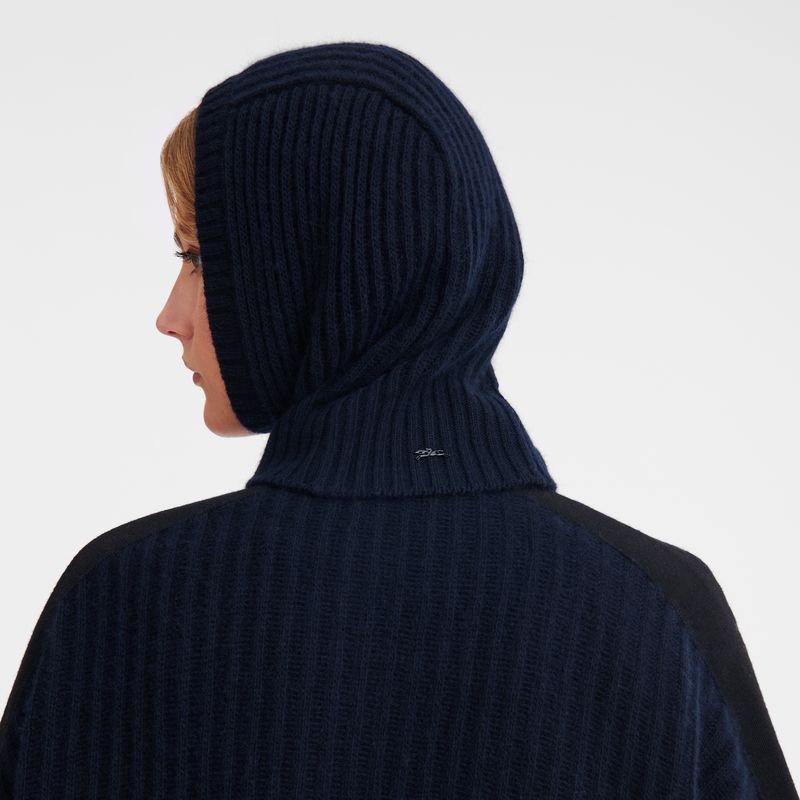 Sombreros long champ Balaclava Knit Mujer Azul Marino | COGS8618