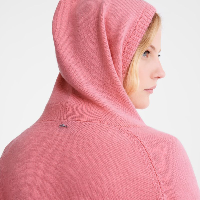 Suéter long champ Hoodie Knit Mujer Marshmallow | COMQ8606