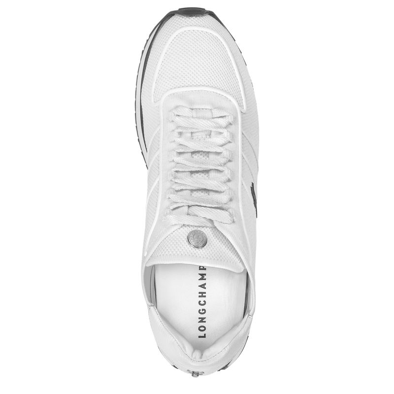 Tenis long champ Leather Mujer Ecru | COFD8723