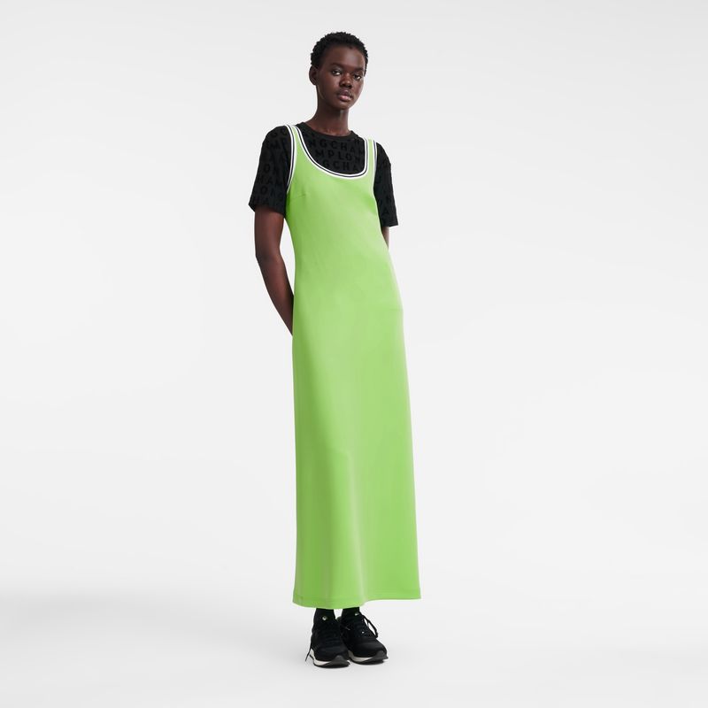 Vestido long champ Long Jersey Mujer Verde Verde Menta | COHA8565