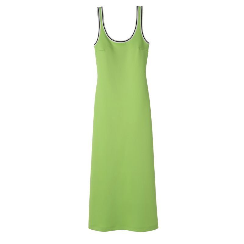 Vestido long champ Long Jersey Mujer Verde Verde Menta | COHA8565